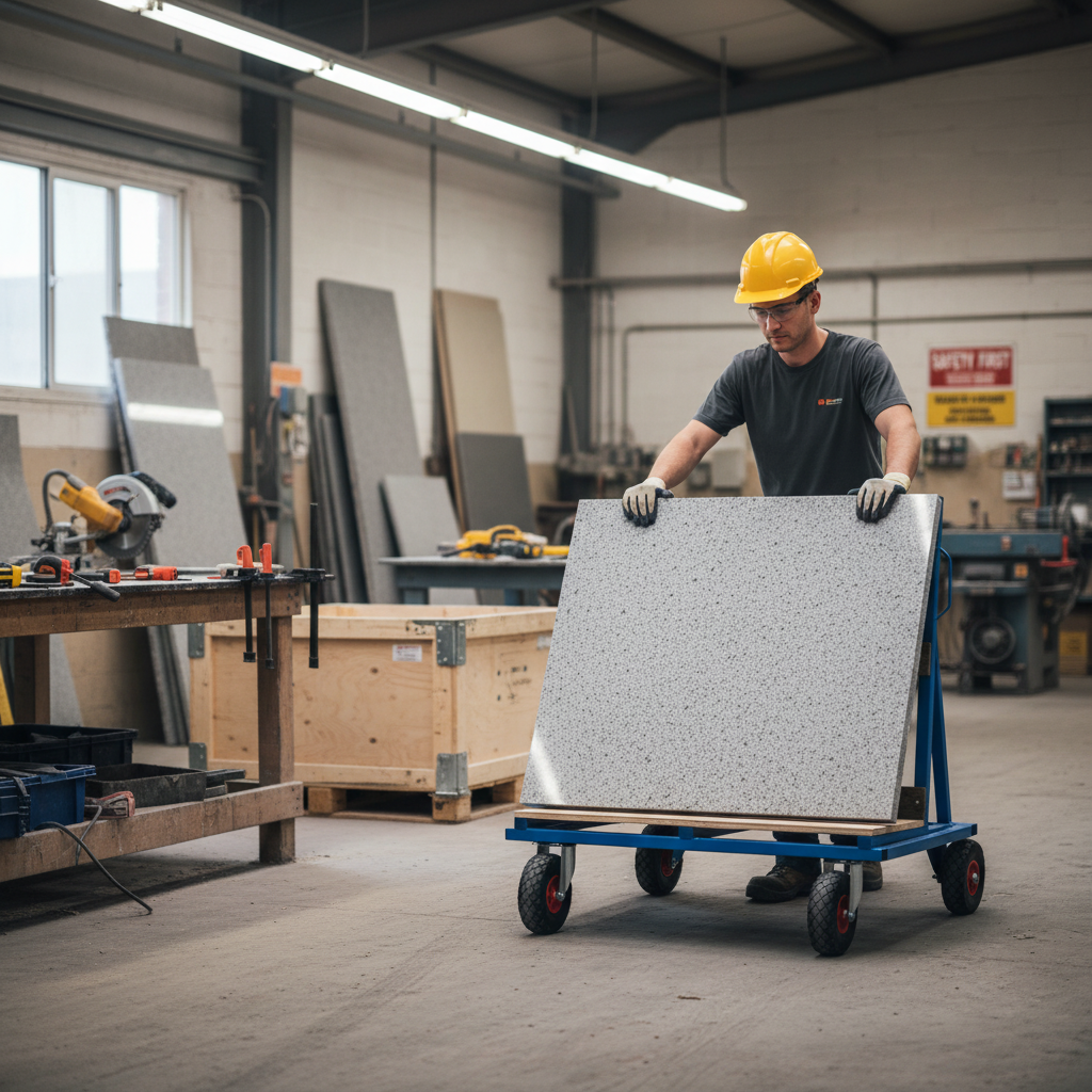 Heavy Duty Glass and Stone Slab Buggy for Safe Transportation