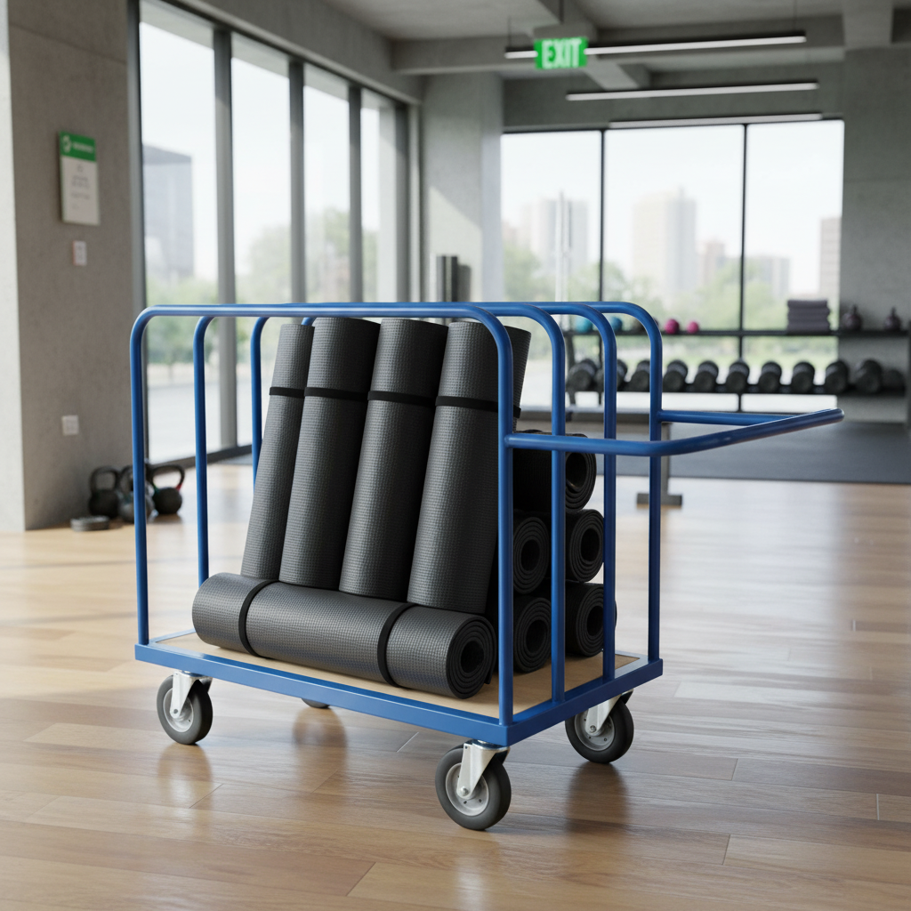 Heavy Duty Gym Mat Trolley for Safe and Efficient Storage
