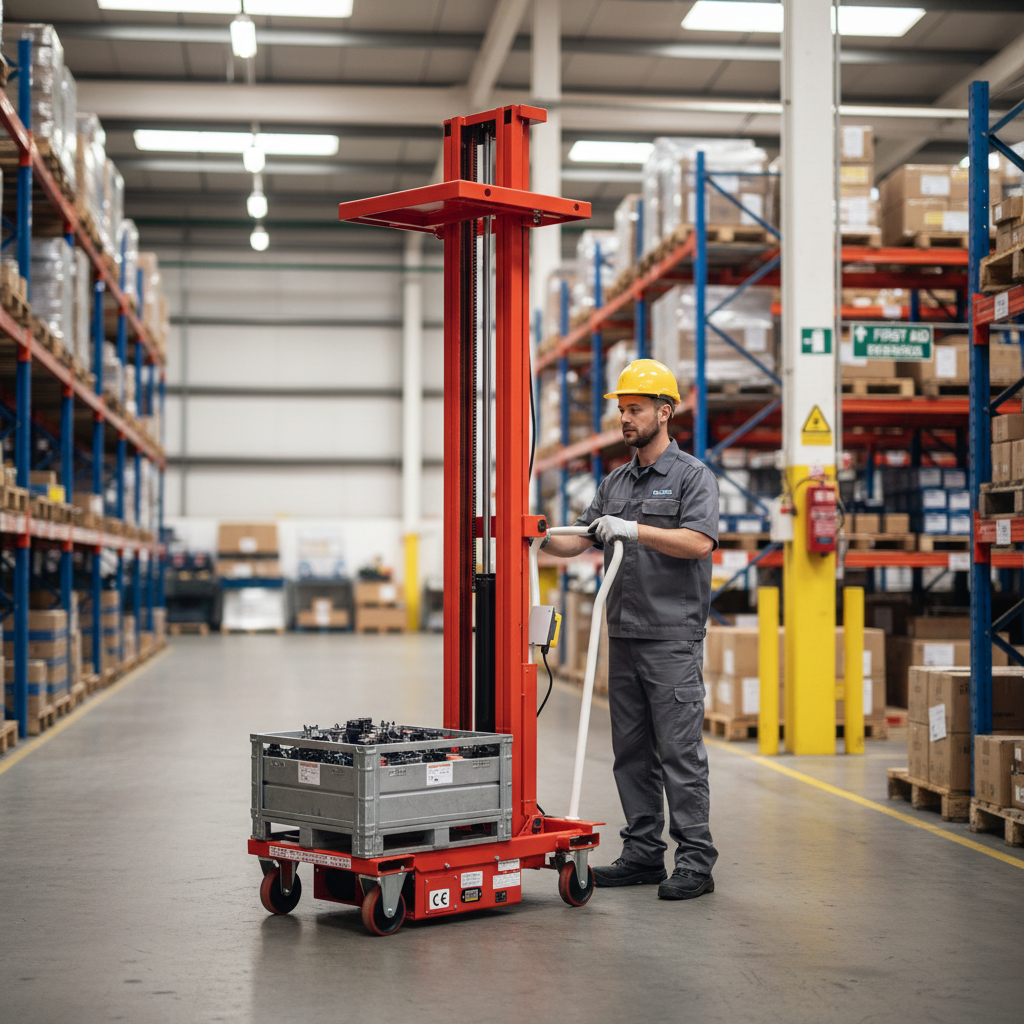 Heavy Duty Electric Scissor Lift Trolley for Industrial Use