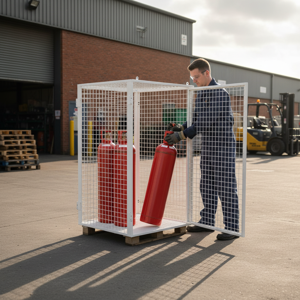 Heavy Duty Gas Bottle Cage for Safe and Secure Storage