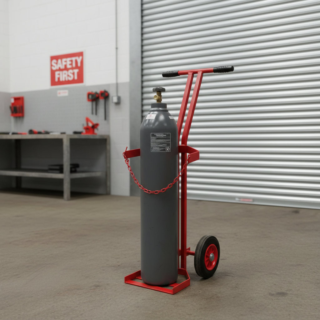 Heavy Duty Single Cylinder Gas Trolley for Safe Transport