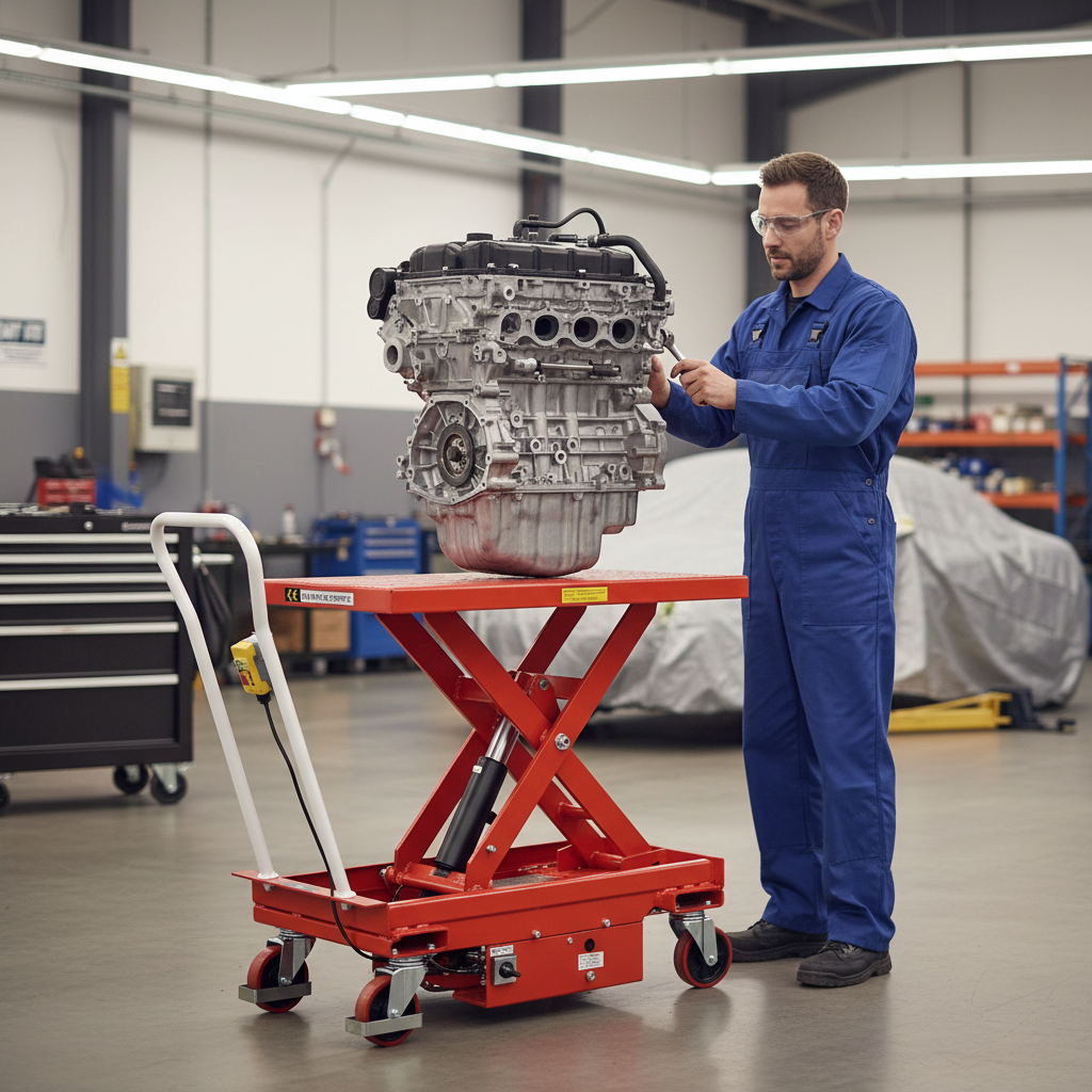 Heavy Duty Electric Double Scissor Lift Table 500KG Capacity
