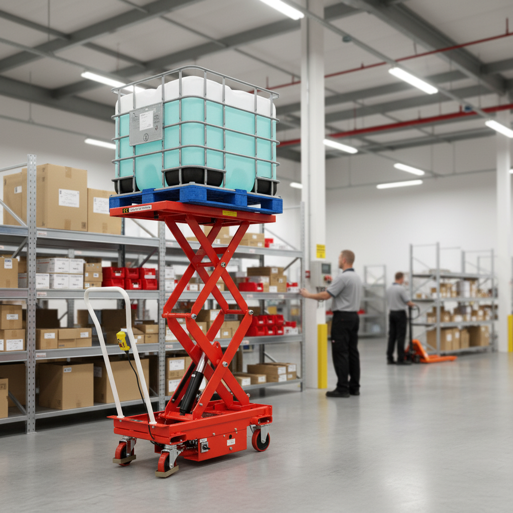 Heavy Duty Electric Double Scissor Lift Table 500KG Capacity