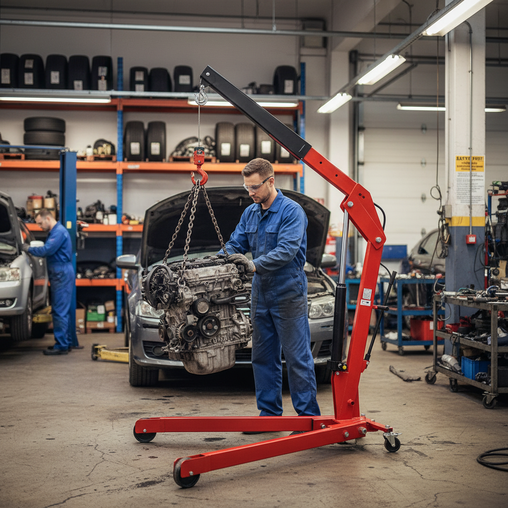 Heavy Duty Folding Workshop Crane 2000kg Capacity