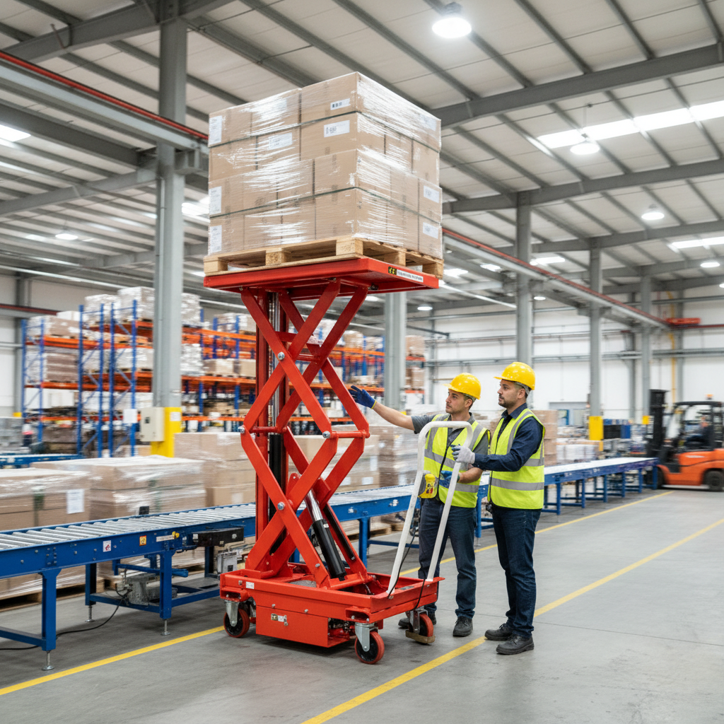 Heavy Duty Electric Double Scissor Lift Table 800KG Capacity