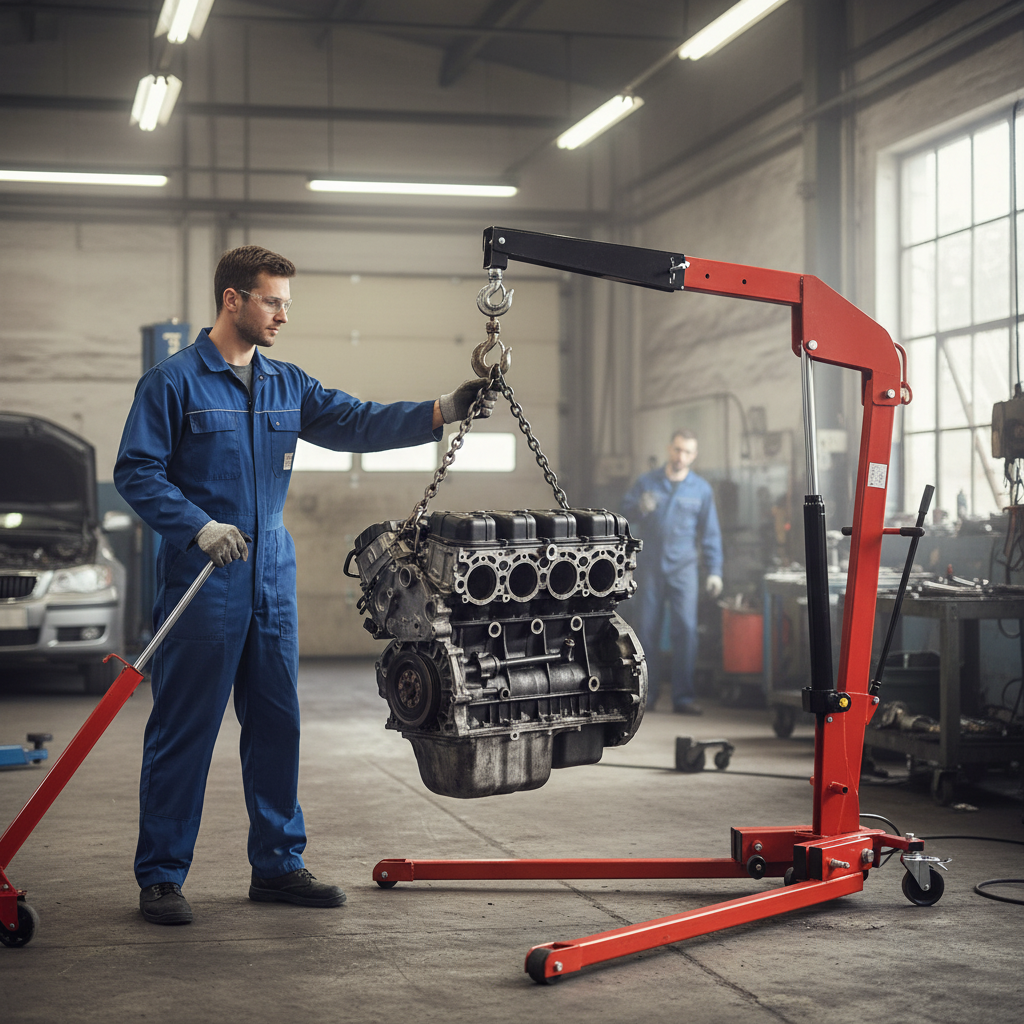 Heavy Duty Folding Workshop Crane with 1000kg Capacity