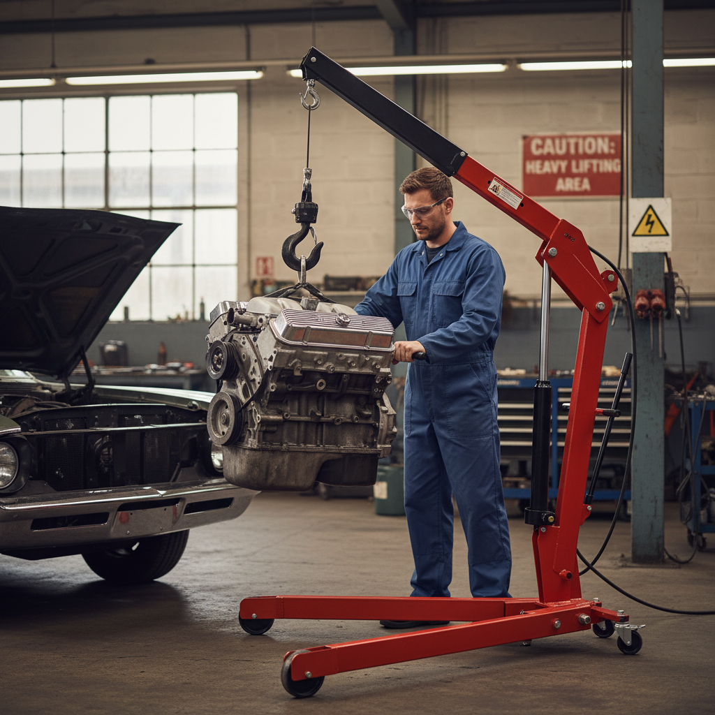 Heavy Duty Folding Workshop Crane 2000kg Capacity