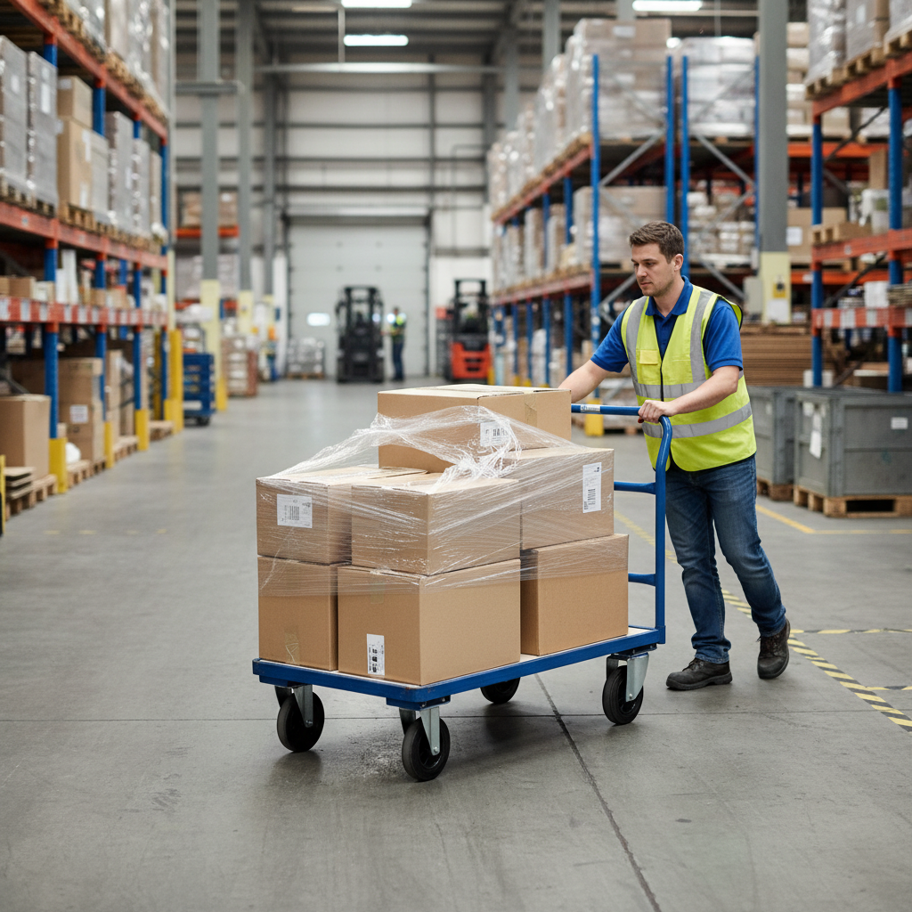 Heavy Duty Flatbed Trolley with Double Open Ends for Easy Transport