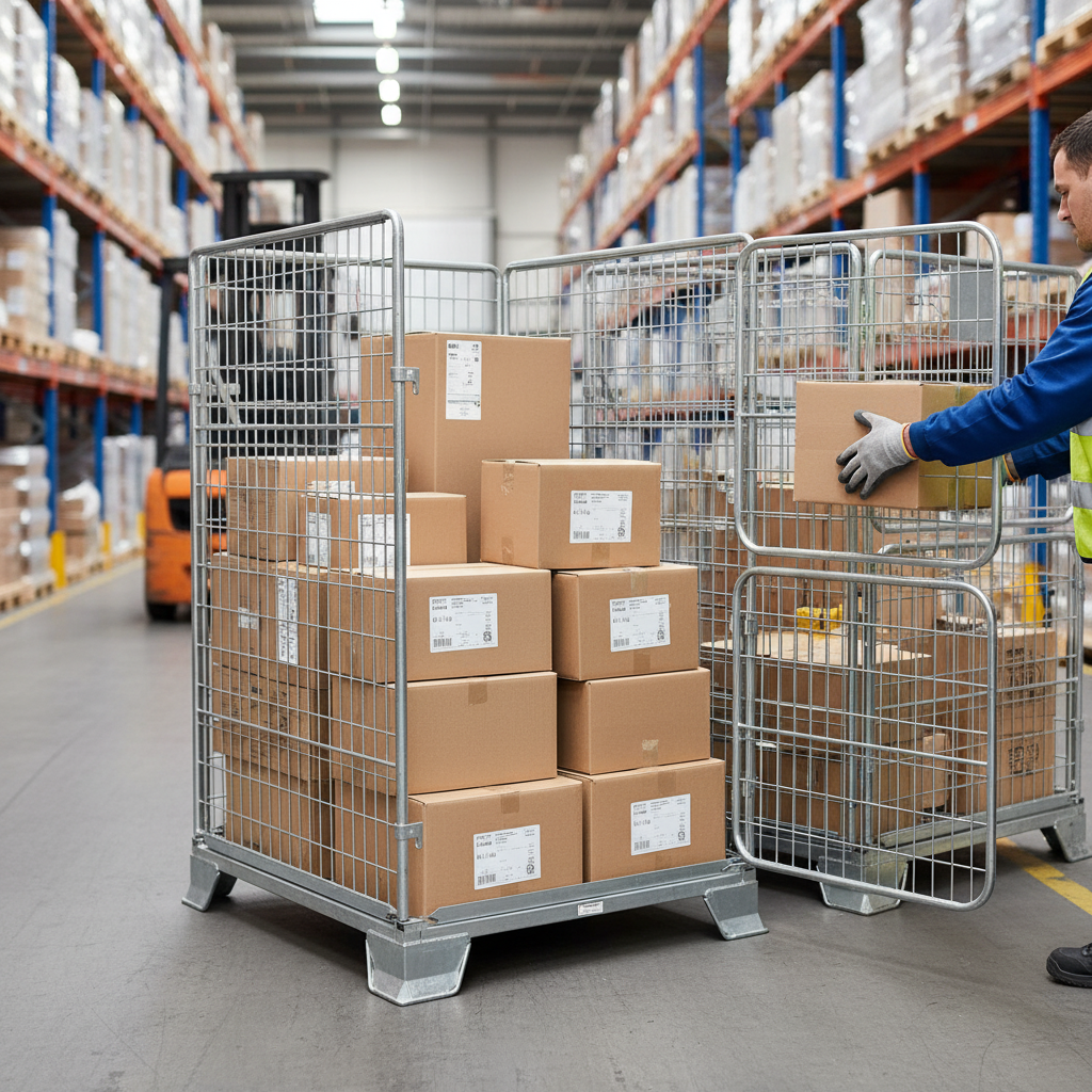 Heavy Duty Parcel Cage Pallet for Secure Transport