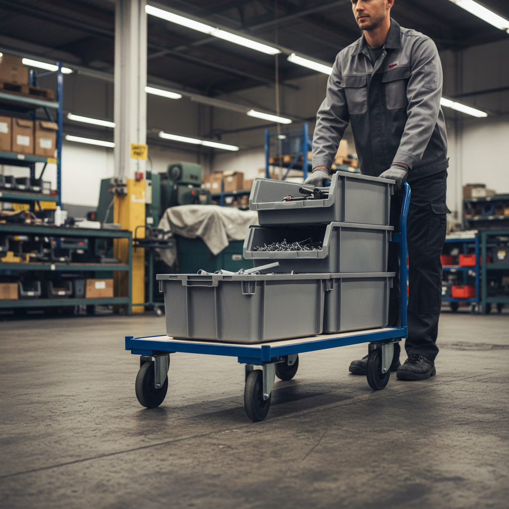 Heavy Duty Flatbed Trolley Base for Moving Items Up to 500kg