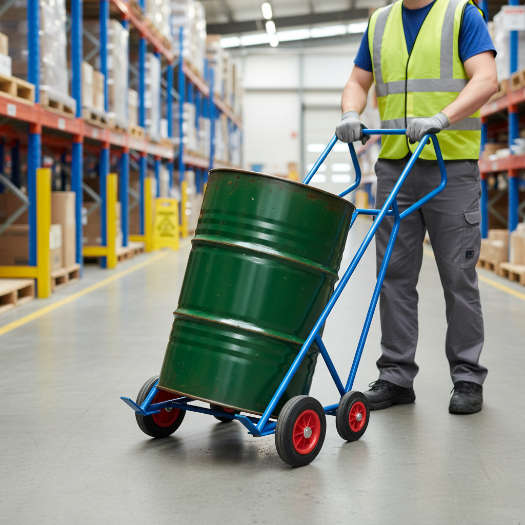 Heavy Duty Drum Trolley for 205 Litre Drums - 300kg Capacity