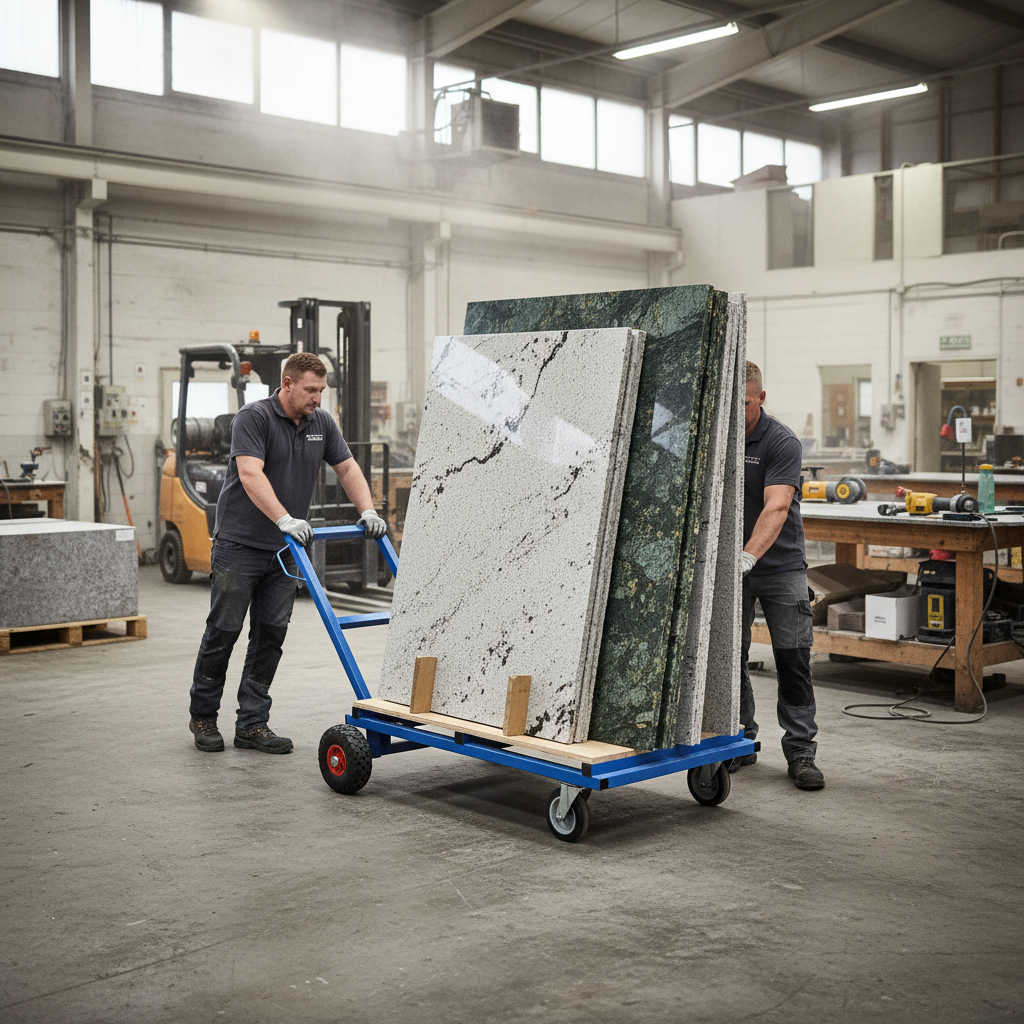 Heavy Duty Glass and Stone Slab Buggy for Safe Transportation