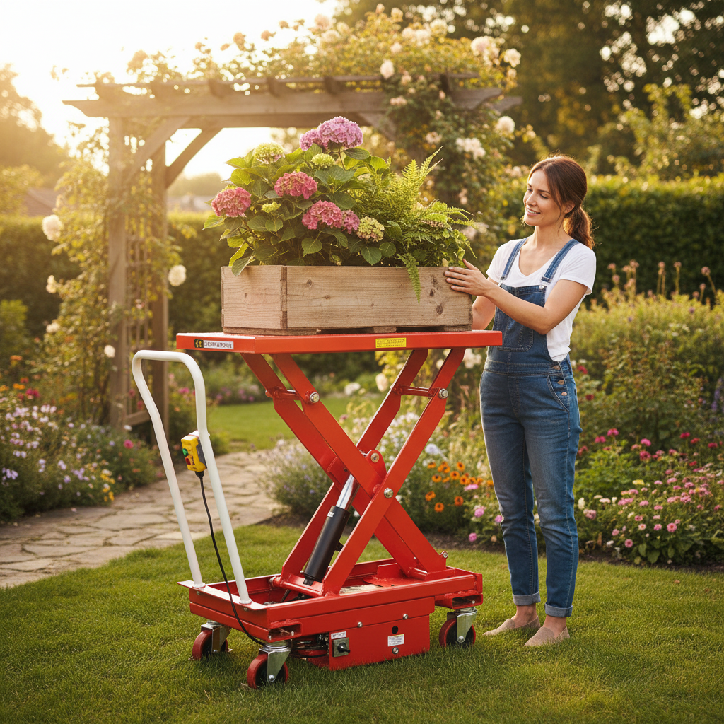 Heavy Duty Electric Double Scissor Lift Table 800KG Capacity