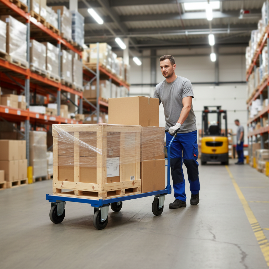 Heavy Duty Flatbed Trolley Base for Moving Items Up to 500kg