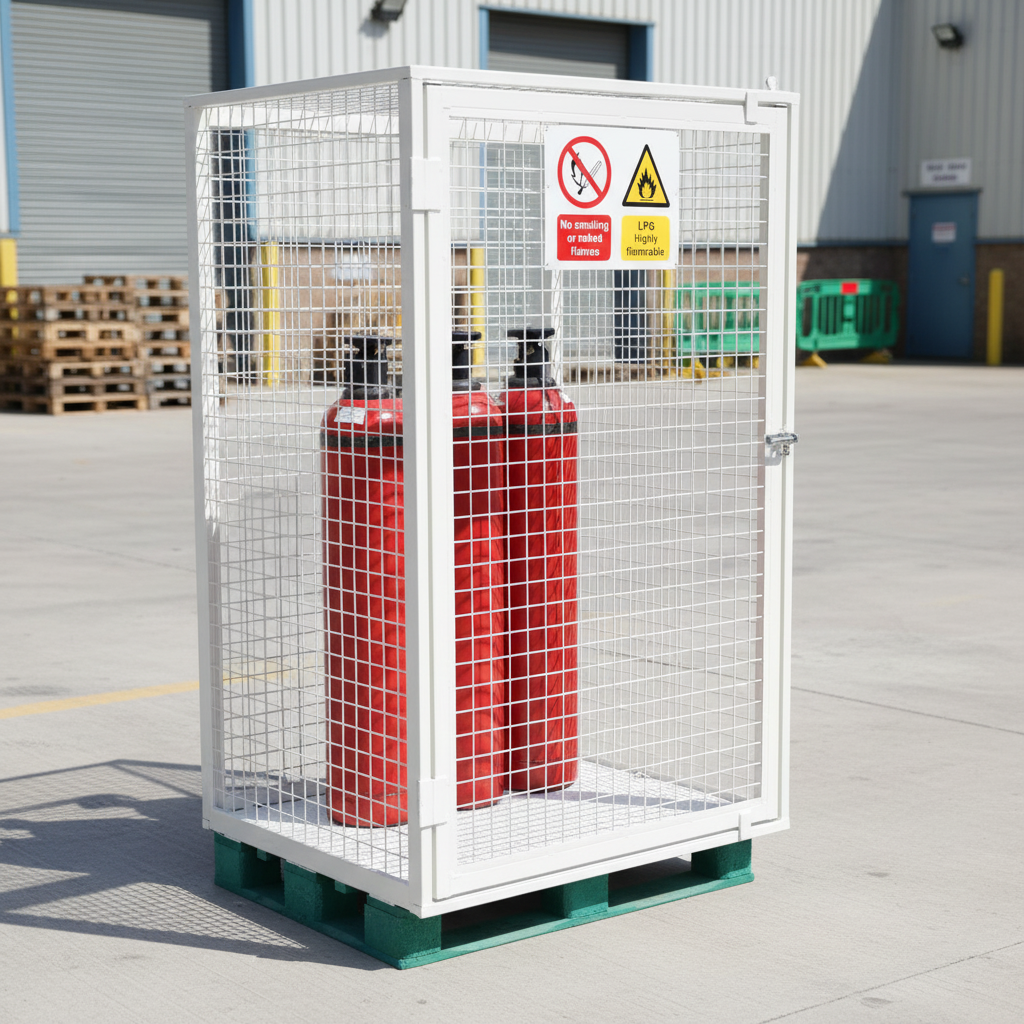 Heavy Duty Gas Bottle Cage for Safe and Secure Storage