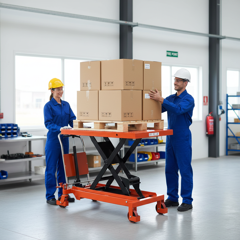 Heavy Duty Double Manual Scissor Lift Table 800KG Capacity